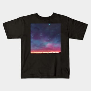 Starry Night Sky Kids T-Shirt